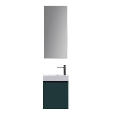 China AXW Simple Design Eco-friendly MFC Single Basin Painting Small Bath Vanity Unit for sale