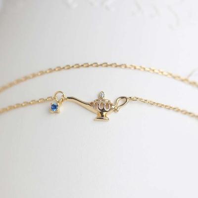 China New Romantic Design 925 Sterling Silver Gold Plated Aladdin Charm Layer Bracelet for sale