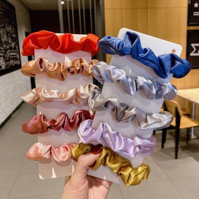 China Tasty High Stretch Satin Elastic Hair Ties Ponytail Holder Ponytail Holder Hair Scrunchies for sale