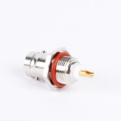 China RF Gold Shell BNC Male Plug Connector With Spring Ends For CCTV for sale