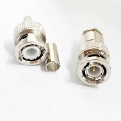 China Straight RF BNC Connector Crimp Type To Cable RG58 Male for sale