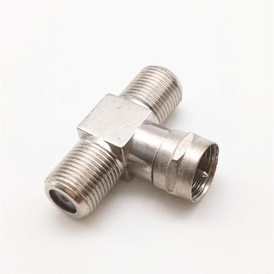 China RF Type F Female Jack to Straight SMA Male Plug RF Connector Adapter F Coaxial Connector to SMA Converter goldtone for sale