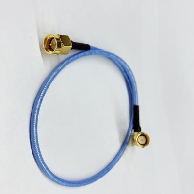 China RG174 RG316 Electronic Cable Assembly With SMA Male To SMA Male Right Angle Connector for sale