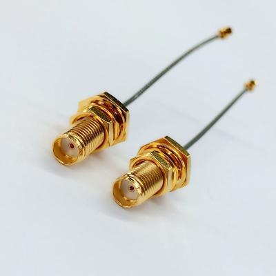 China Electronic SMA Female Straight To MHF For 1.37 Coaxial Cable Assembly for sale