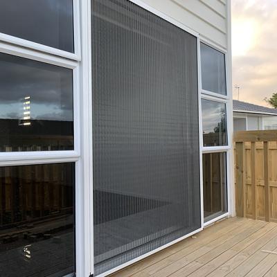 China Modern Top Tier Pleated Retractable Sliding Pleated Fly Screen for sale