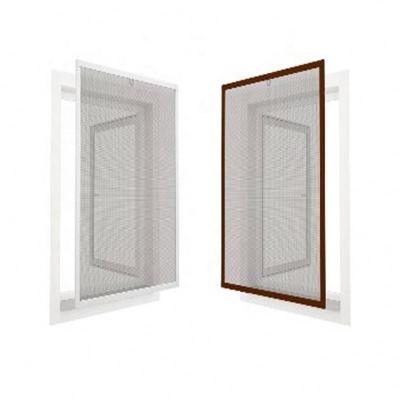 China Modern high quality cheap aluminum frame diy roll fixed mosquito nets door framed screen window for sale