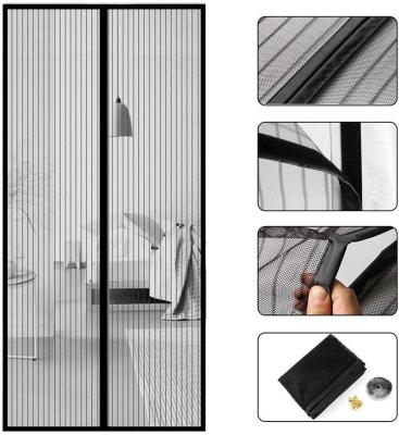 China DIY Design High Quality Easy Install Polyester Magnetic Door Curtain For Anti Mosquito for sale