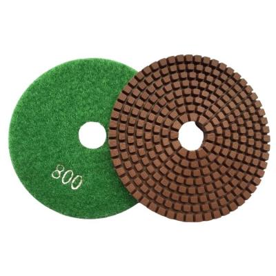 China Carriages Gray White Large Grid Wet and Dry Polishing Wheel Granite Marble Stone Diamond Resin Soft Grinding Disc for sale