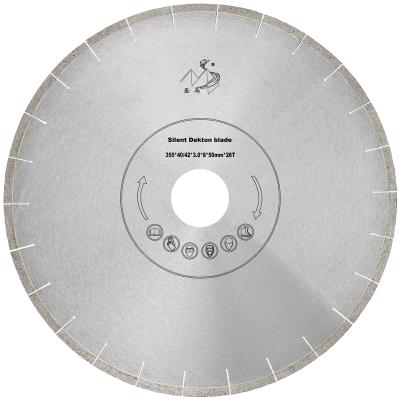 China Fast cutting speed; no chipping; low noise 350mm dekton 14inch silent cutting diamond saw blade for sale