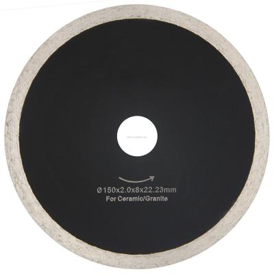 China Fast cutting speed; no chipping; Low Noise Hot Press Diamond Saw Blade 6 Inch 150mm Cutter Not Cutting Marble Or Granite Or Quartz for sale