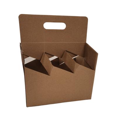 China Custom Recycled Logo Beer Packaging Bottle Box Foldable Cardboard Corrugated Six Materials for sale