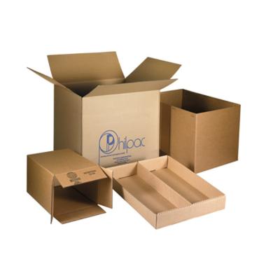 China Recycled Materials Free Sample Custom Printing Brown Color Cardboard Moving Corrugated Shipping Boxes For Mail for sale