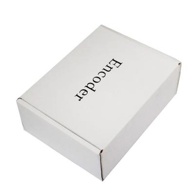 China Custom Front Mailing Box Recycled White Corrugated Packaging Materials Logo Packaging Materials Fold Up Shipping Front Mailing Box Biodegradable Boxes for sale