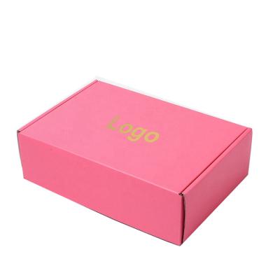 China Recycled Materials Shenzhen Custom Thick Hard Cardboard Cosmetic Set Skin Care Shipping Corrugated Pink Packaging Box for sale