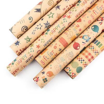 China Europe Coated Kraft Paper 70x50CM Craft Paper Wedding Christmas Birthday Party Wrapping Parcel Art Craft Gift Box Packaging Paper for sale