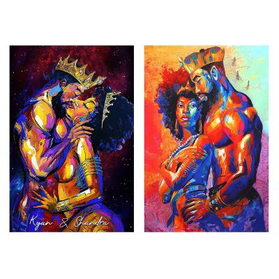 China Europe Abstract Couple Oil Paintings Print On Canvas Art Decor Posters And Prints Modern Lover Graffiti Pictures Home Decor Cuadros for sale