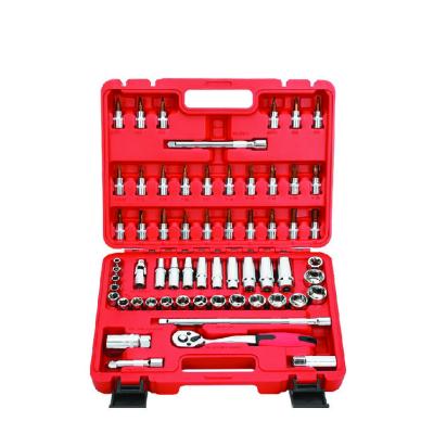 China Sustainable 61pcs Car Repair Tools 72 Tooth Leaning Grip Ratchet Wrench Socket Set for sale