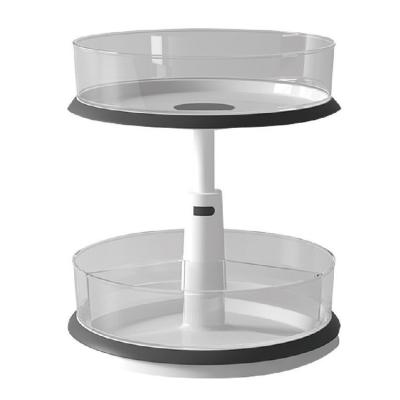 China 2 Tier Lazy Countertop Susan Organizer Adjustable Turntable Lazy Susan Organizer for sale