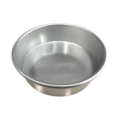 China Cake Making 4 Inch Aluminum Alloy Round Baking Tin Pan Cakes Pastry Metal Cake Mold Fixed Bottom for sale