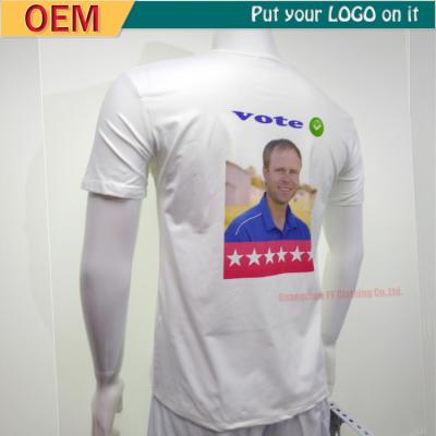 China Chile Presidential Election Manufacturing 100 Polyester T-shirts Anti-pilling Cotton Combed Voting President Election T-shirt for sale