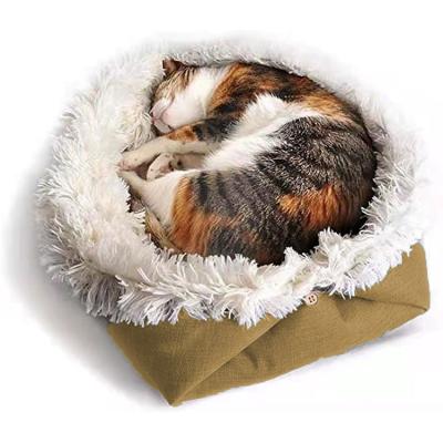 China 2022 New Style Cat Bed Cat Plush Soft Stocked Sofa Pet House Banana Cat Soft Cute Dog Bed Low Manufacturing Price for sale