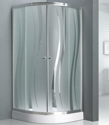 China 5mm 31''X31''X77'' Corner Shower Enclosure Chrome Aluminum for sale