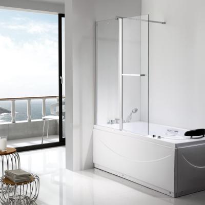 Chine Cadre en aluminium argenté en verre clair des portes 1200×1400mm de douche de glissement à vendre