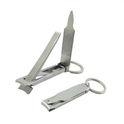 China Popular Uncommon Gift Nail Clippers Portable Head Chain Foldable Stainless Steel Nail Cutter Cutter With Case Travel Leather Ultra Slim Design for sale