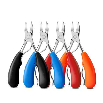 China Super Sharp Curved Toenail Toe Nail Clippers Blade Cuticle Pedicure Clipperl Pedicure Clippers Spring Nail Scissors Thick Toenail Cutters for sale