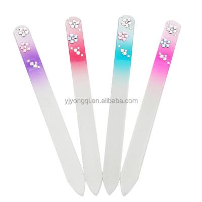 China Colored Glass Nail File Eco-Friendly Bling Diamond Crystal Design for sale