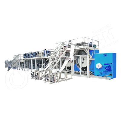 China Eco-friendly Manual Non Woven Fabric Diaper Making Machine Baby Diaper Machine On Hot Sale for sale