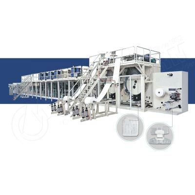 China Diaper Producing Full Automatic Baby Diaper Baby Making Machinery For Manufacturing Baby Diapers for sale