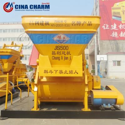 China Road Concrete Mixer Tools Cement JS500 Planetary Twin Shaft Prices Concrete Mixers Prices for sale