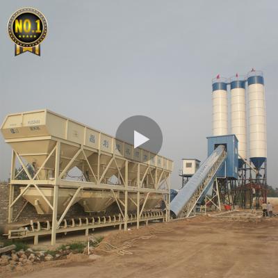 China New HZS90 ISO Batch Factory HZS90 Type Hot Sale Full Ce ISO Stationary Automatic Prepared Concrete Station for sale