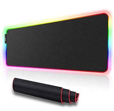 China Amazon PASSIONATE hot seller RGB LED base game the flat playmat mousepad RGB mousepad RGB mouse pad for sale