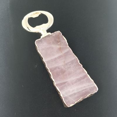 China Viable Gemstone Rose Quartz Bar Expensive Wine Bottle Opener for sale