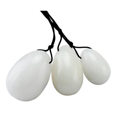 China All Lover The World White Jade Yoni Eggs Gemstone and Beads for Kegel Exercise for sale