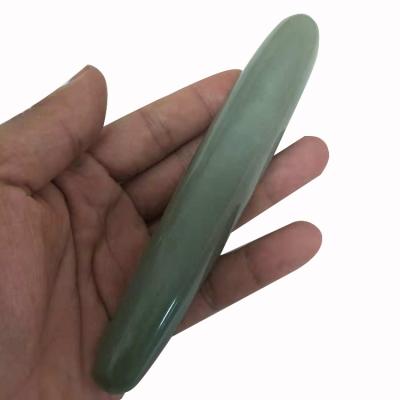 China All the world's lover Vaginal Exercise Jade Gemstone Green Yoni Wand 13CM length, can be customized for sale