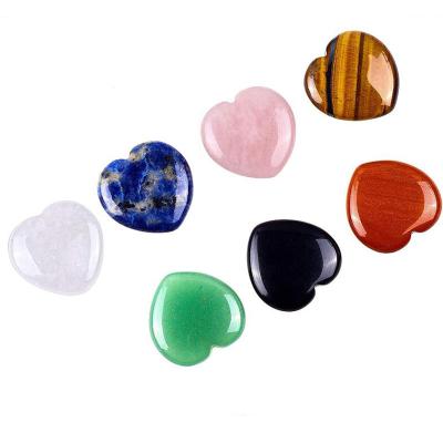 China India Natural Heart Shape Chakra Healing Stones for sale