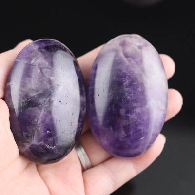 China India Gemstone Crystal Worry Pocket Energy Palm Oval Stone, Can Customize, Tall Size 6cm for sale