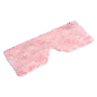 China Face Jade Eye Mask Rose Quartz Cooling Jade Premium Sleep Eye Mask 100% All Natural Soothe Eye To Reduce Fatigue for sale