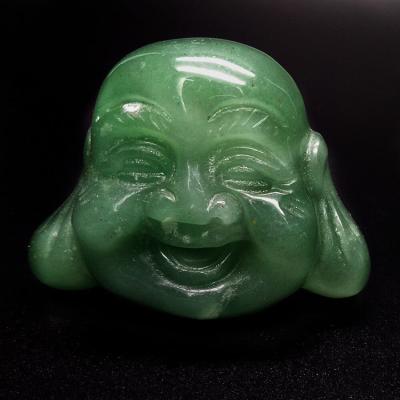 China Europe Crystal Fengshui Carved Crafts Buddha Head Statue for sale