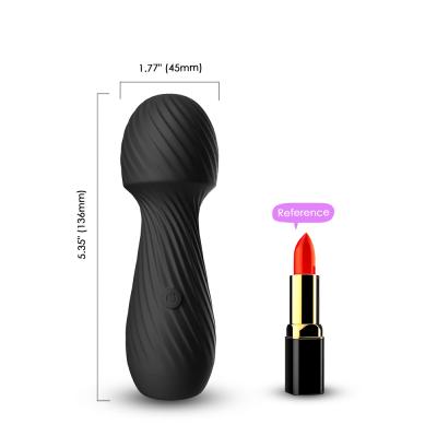 China Mini Size One Button Control Vibrator Mini Compact Silicone+ABS Magic Wand Massager Portable Size Travel Friendly Body Massage for sale