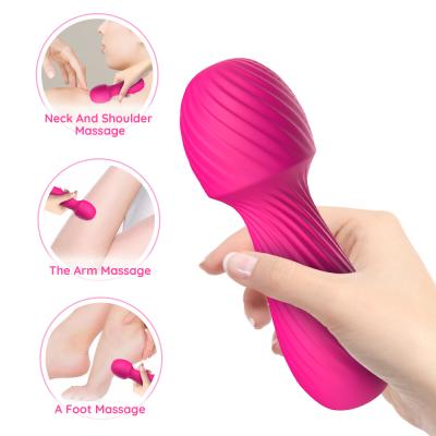 China Silicone+ABS USB Mini Rechargeable 600mAh Battery Large Capacity Magic Wand Foot Massager Vibrator for Male or Female for sale