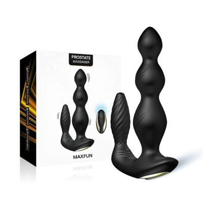 China Rechargeable and Remote Control Graduated Design 9 Beads Anal Vibrator Vibrating Anal Toys for Men, Women and Couples for sale