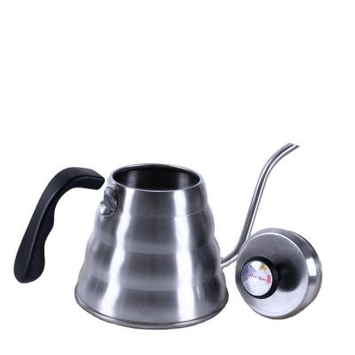 China WITH LID flow coffee pot Japanese 304 stainless steel household hook drip type handmade with thermometer display coffee pot cloud pot for sale