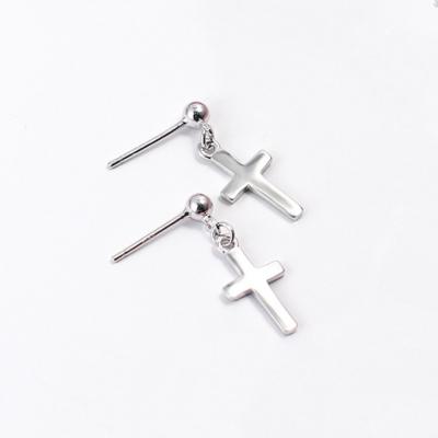 China CLASSIC Fashion Cross Stud Earring 925 Sterling Silver Earring Jewelry For Woman for sale