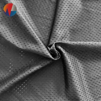 China Stretch GRS Mesh Fabric Recycled 100% Polyester Bird Eye Mesh Elastane Fabric For Sportswear Swimwear for sale