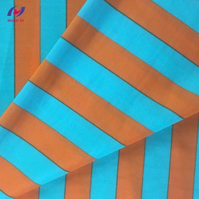 China Stretch Knitting 4 Way Stretch Stripe Nylon / Polyester Spandex Swimwear Fabric Digital Printed for sale