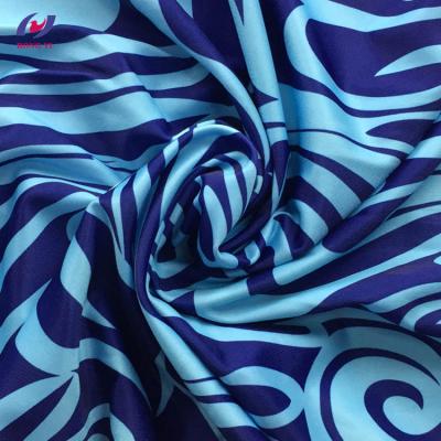 China Stretch Digital Printed 40D Satin Spandex Fabric For Swimwear for sale